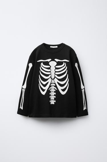 6-14 YEARS/ GLOW-IN-THE-DARK SKELETON PYJAMAS - Black by Zara - Image 1