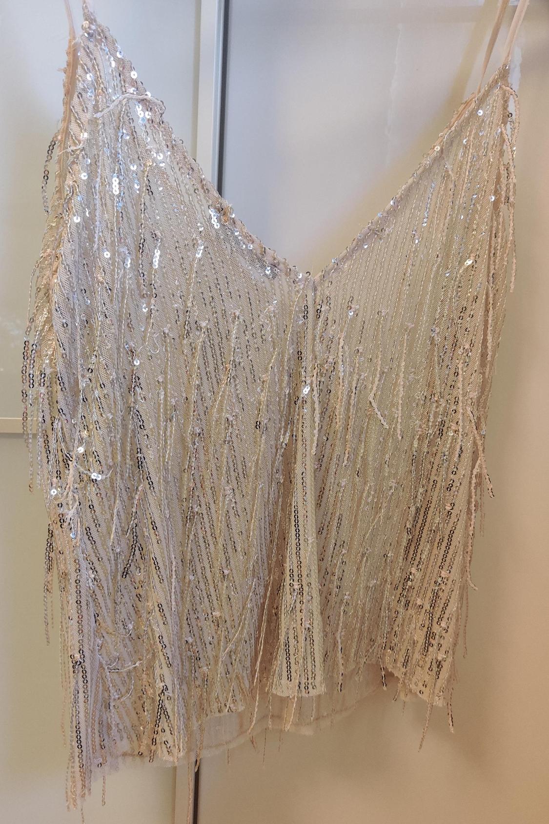 SEQUINNED T-SHIRT WITH FRINGE - Image 4