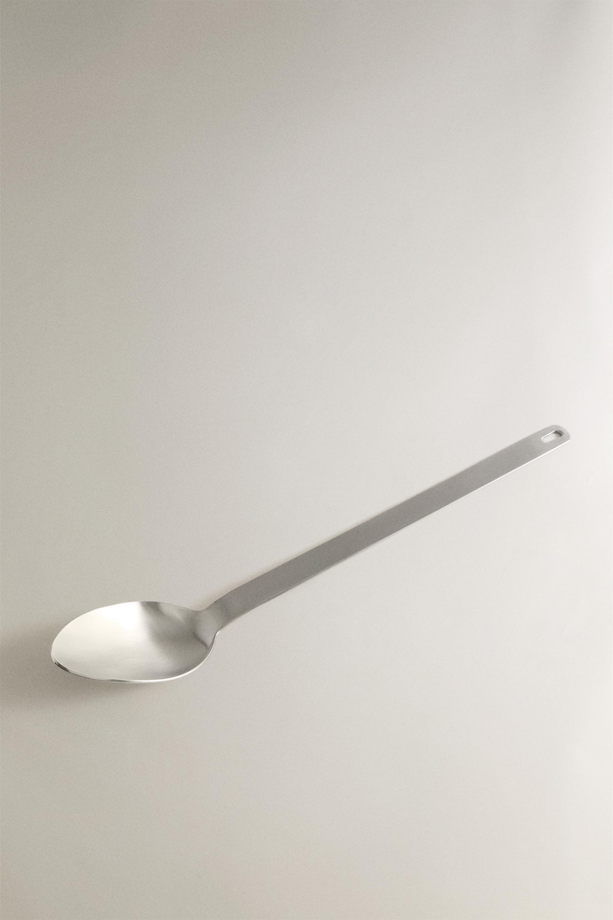 STAINLESS STEEL SERVING SPOON — Steel