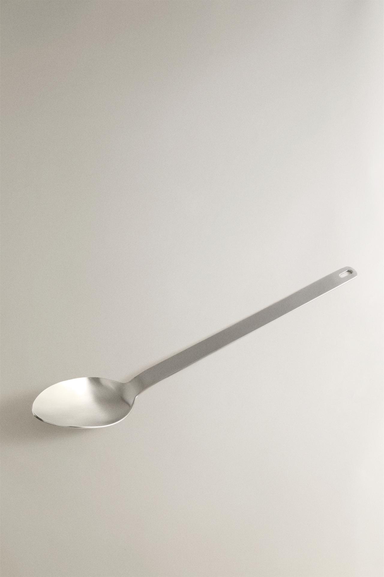 STAINLESS STEEL SERVING SPOON — Steel