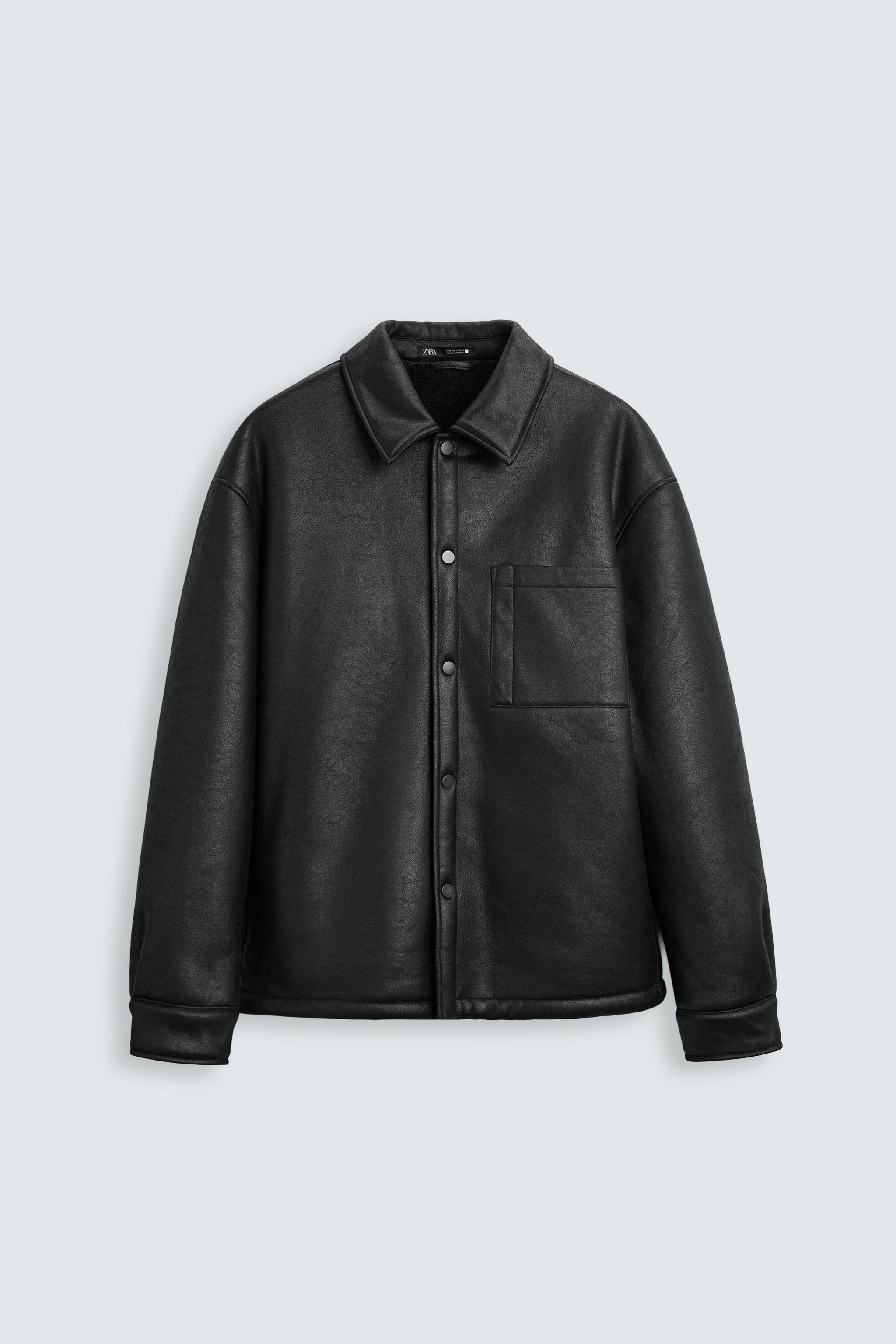 DOUBLE-FACED OVERSHIRT - Black | ZARA New Zealand