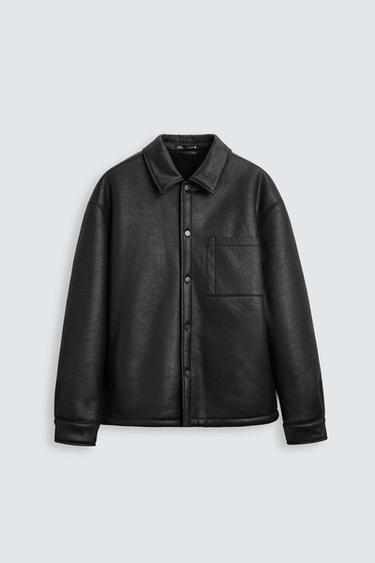 DOUBLE-FACED OVERSHIRT - Black by Zara