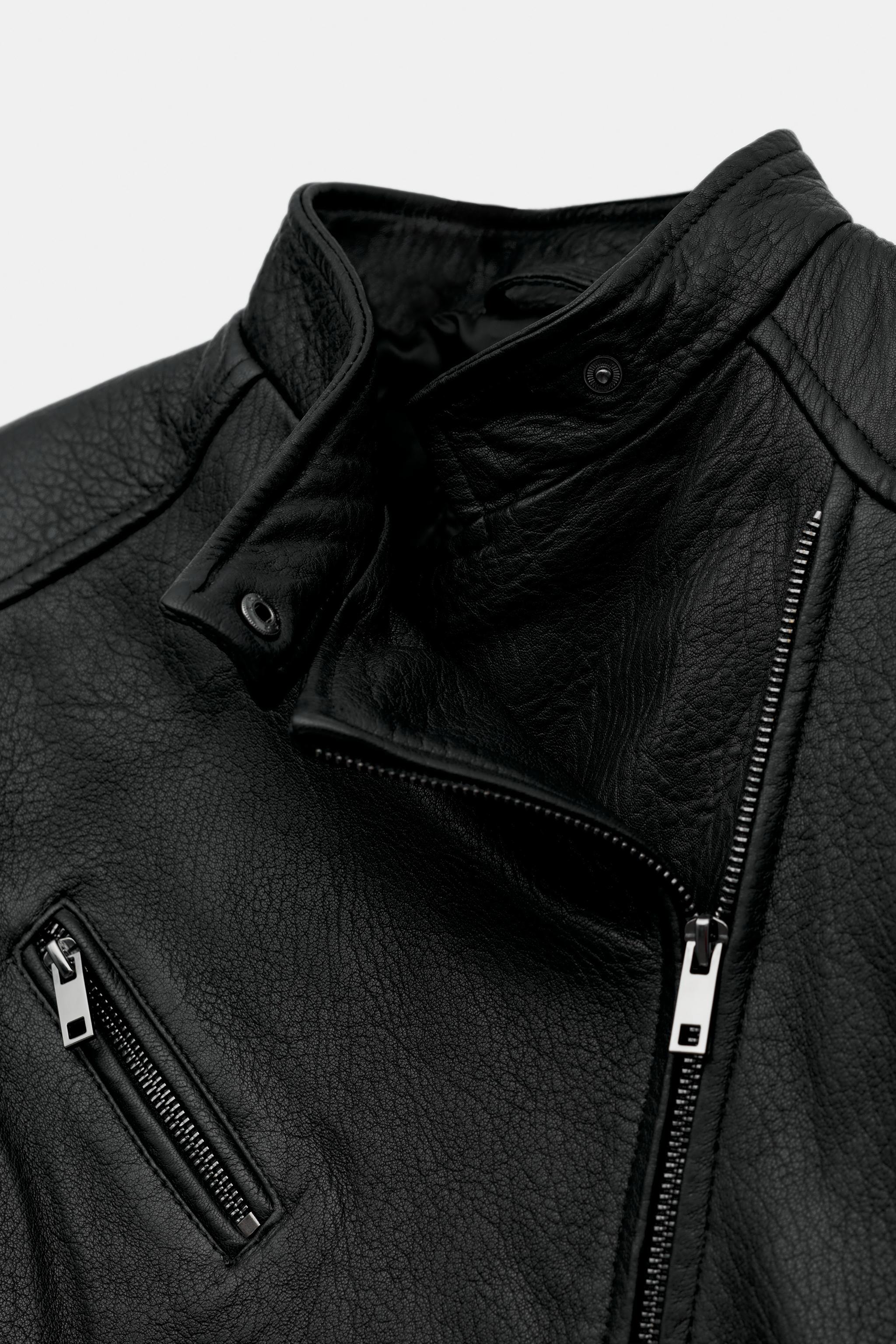 ZW COLLECTION 100% LEATHER BIKER CAPE
