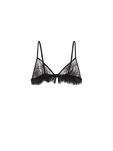 Zara Lace cotton blend bralette - Black