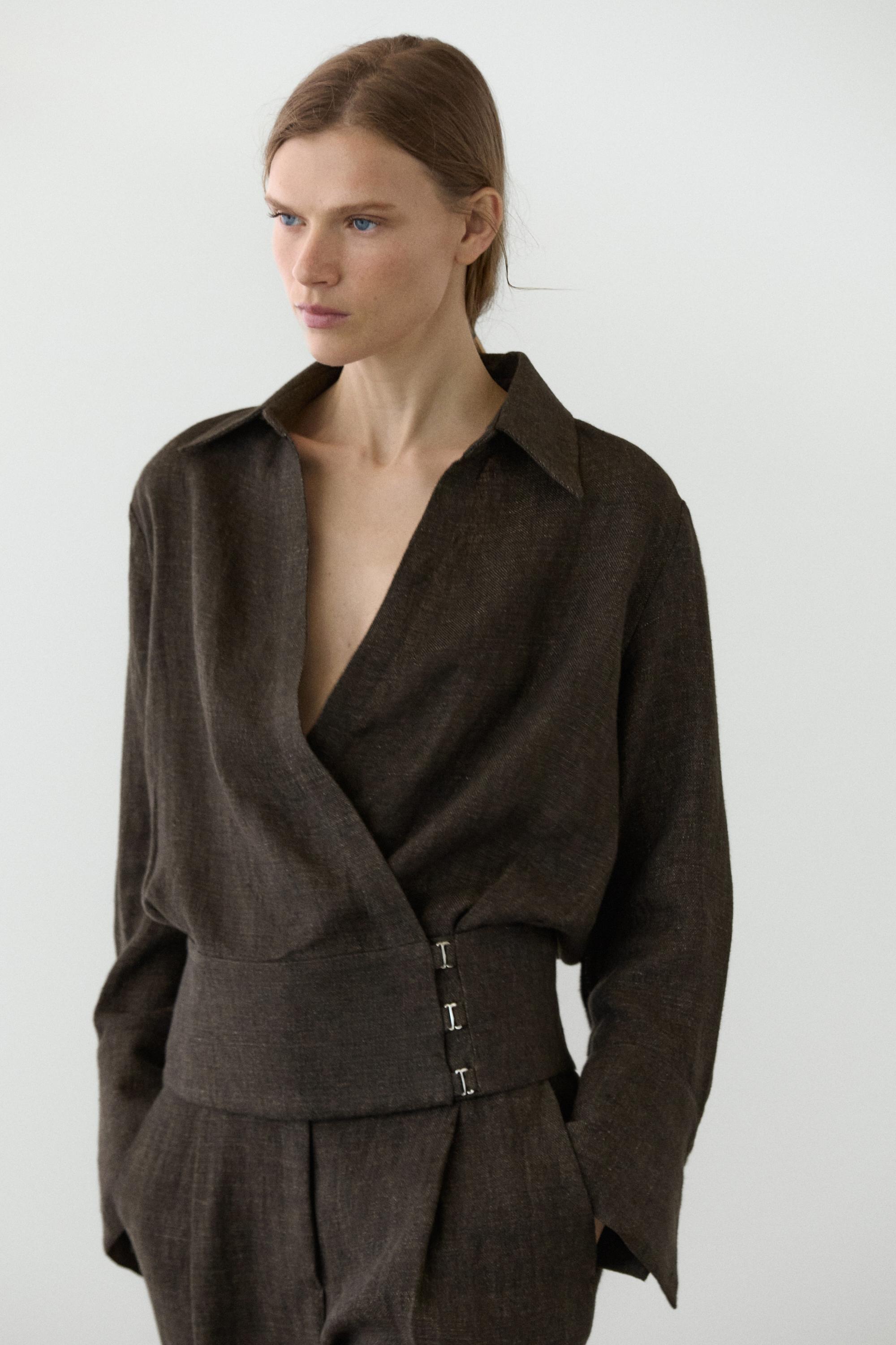 Surchemise total look lin mélangé