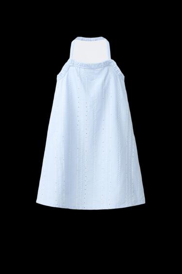 Zara EMBROIDERED SEQUIN DRESS - Sky blue - Image 0