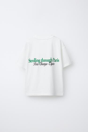 Zara DOG PRINT T-SHIRT - White