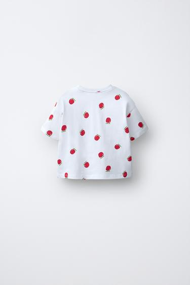 LOT DE DEUX HAUTS UNI ET IMPRIMÉ - Blanc / Rouge de Zara - Image 2