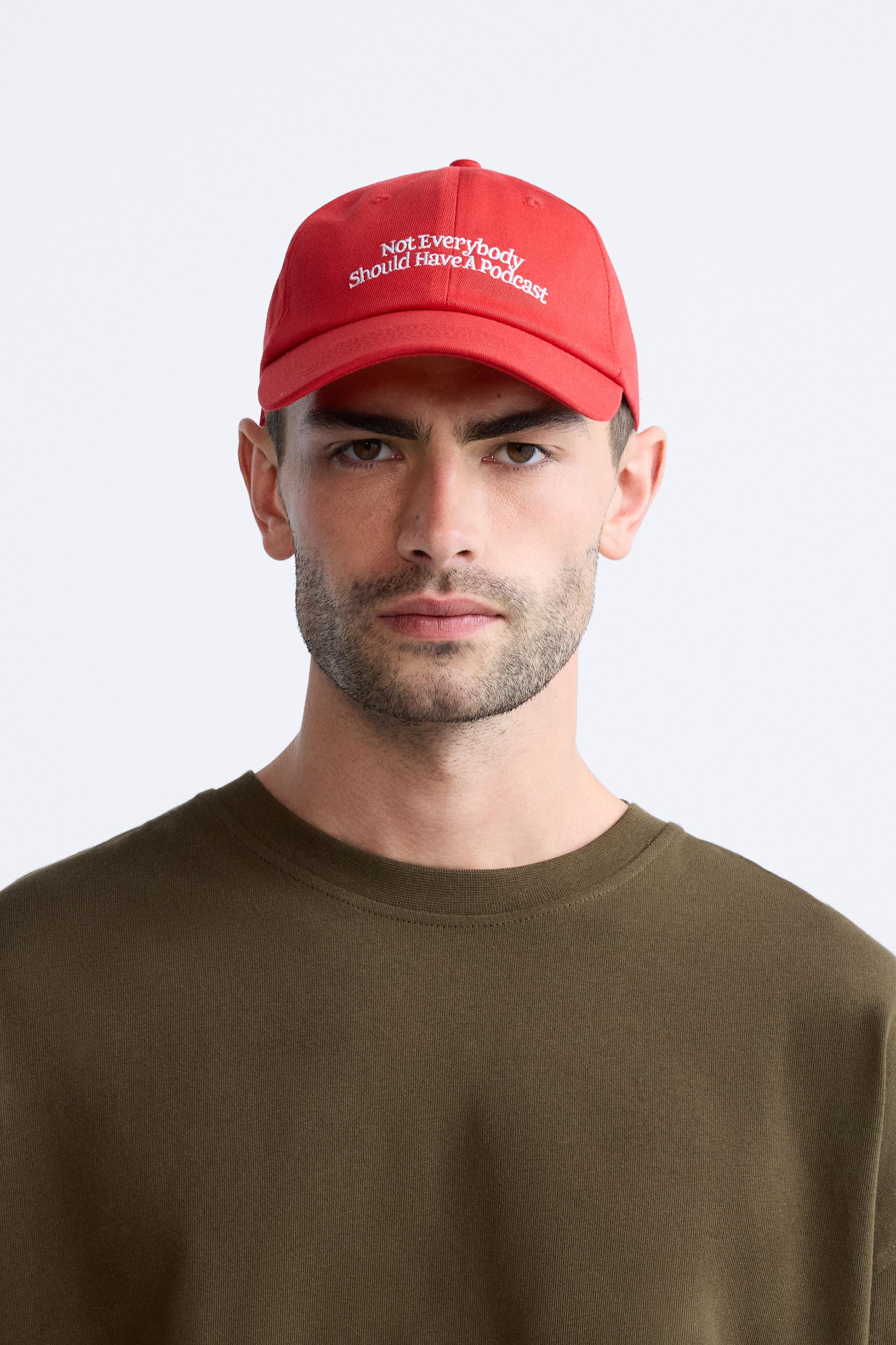 GORRA TEXTO BORDADO Rojo ZARA Mexico gorra-texto-bordado-rojo-zara-mexico