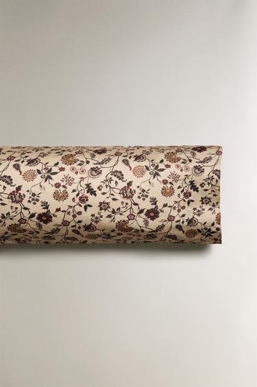 FLORAL PRINT SATEEN PILLOWCASE - Beige by Zara - Image 4