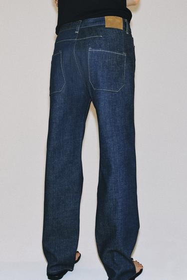 ZW COLLECTION STRAIGHT HIGH-WAIST JEANS - Blue by Zara - Image 2