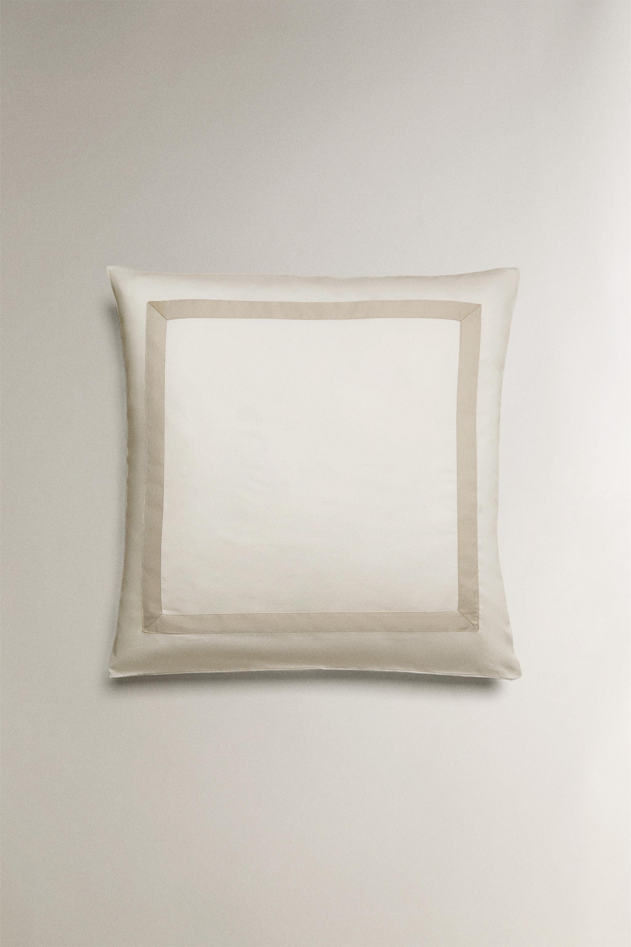 SATEEN PILLOWCASE WITH BORDER (300 THREAD COUNT)