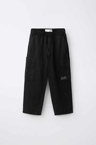 LOOSE CARGO TROUSERS - Black by Zara