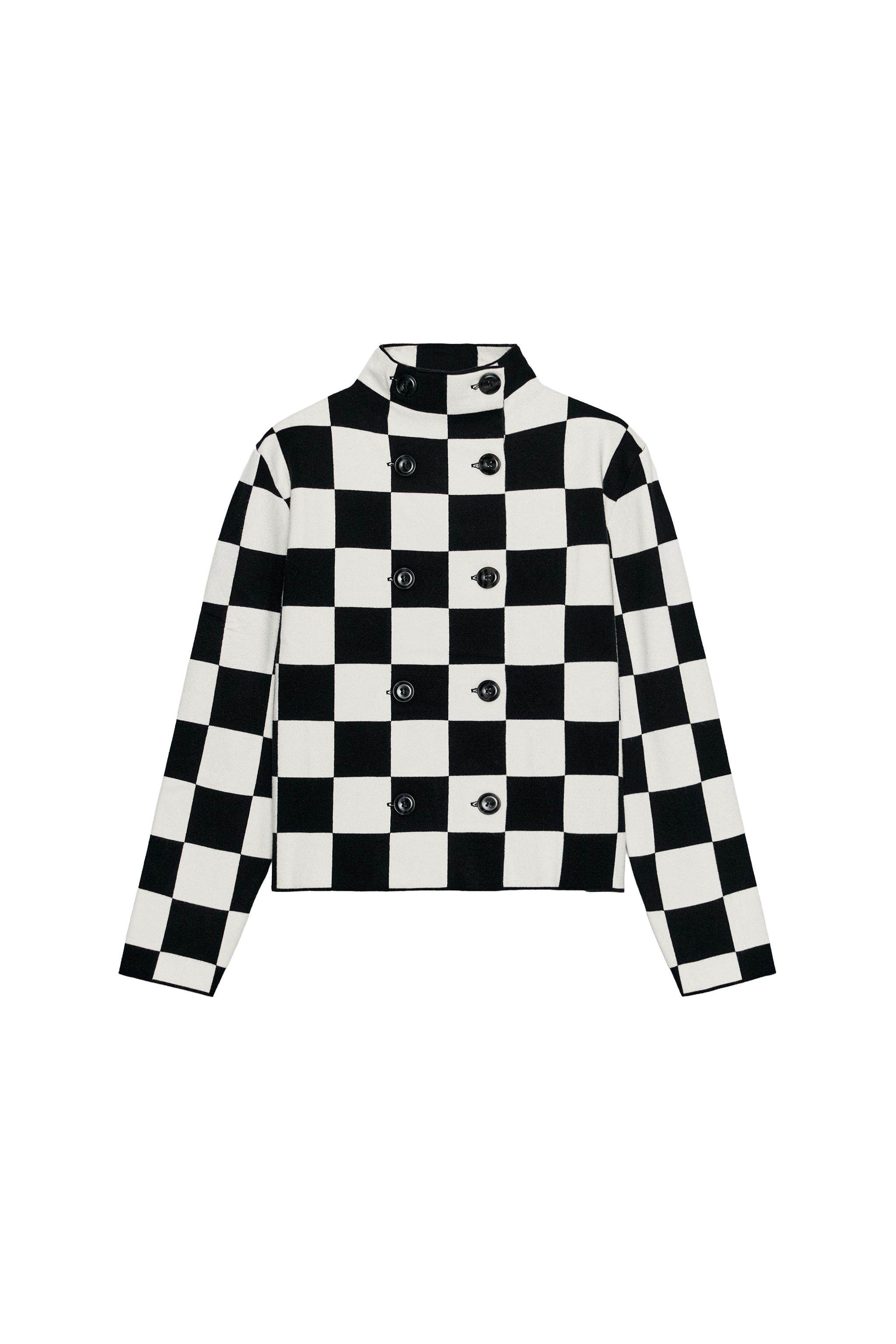 CHAQUETA CUADROS PUNTO