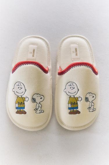 Zara CHILDREN’S PEANUTS™ MULE SLIPPERS - Off White - Image 0