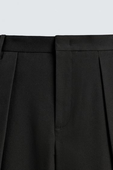PANTALON À PLIS ET RAYURES TENNIS - Noir de Zara - Image 9
