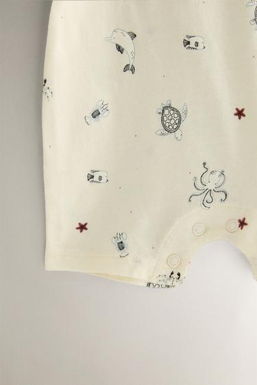 GRENOUILLÈRE BÉBÉ IMPRIMÉ MARIN - Citron vert clair de Zara - Image 3