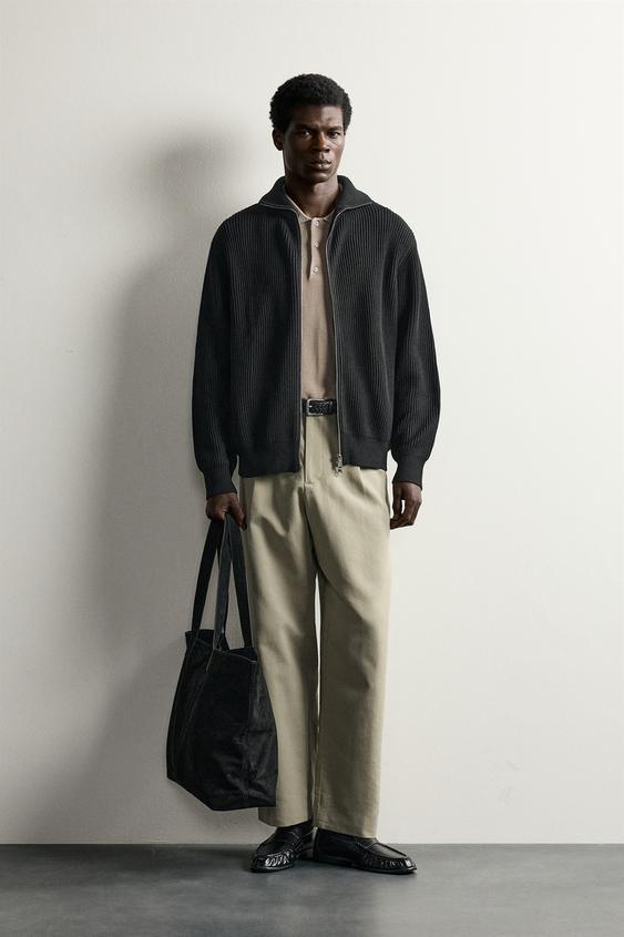 COMPACT ZIP CARDIGAN - Black by Zara - Image 0