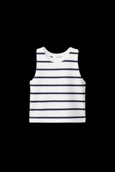 SPORTY STRIPE T-SHIRT - Blue by Zara - Image 0