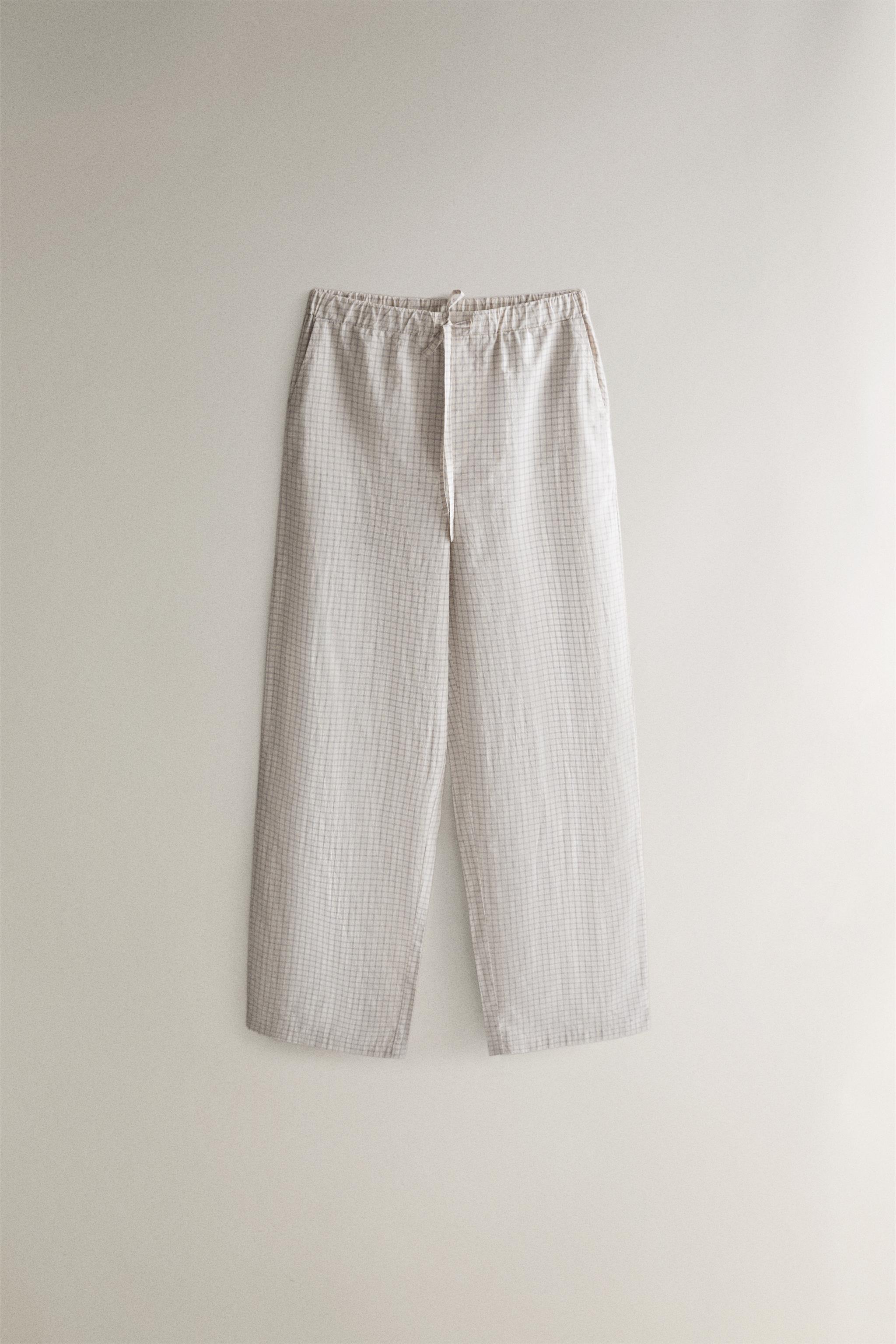 PANTALON COTON À CARREAUX
