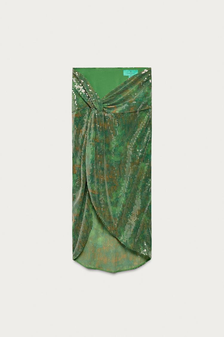 SARONG CON NUDO DE LENTEJUELAS MARISA BERENSON X ZARA 2