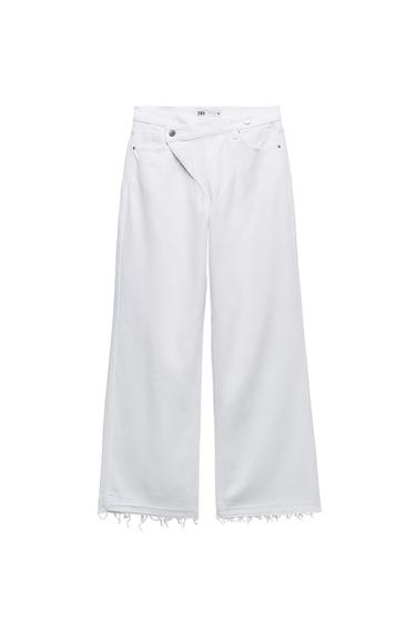 Z1975 WIDE-LEG HIGH-WAIST CROSSOVER WAIST JEANS
