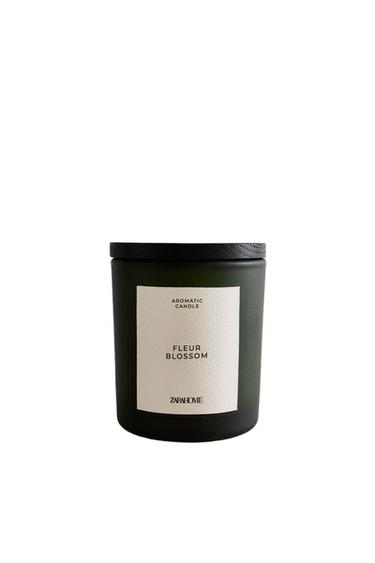 Zara (120 G) FLEUR BLOSSOM SCENTED CANDLE - Green