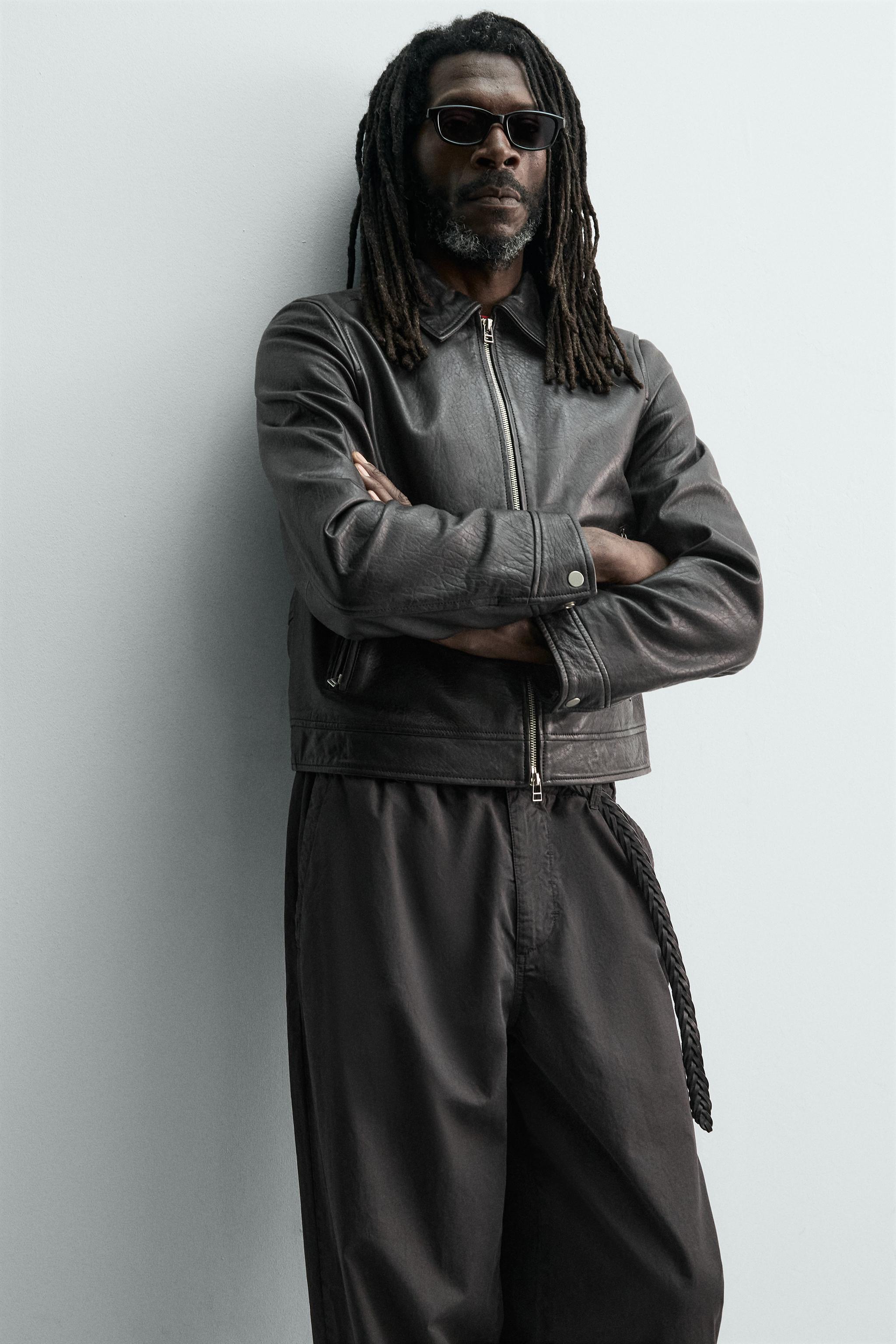 BLOUSON EN CUIR AARON LEVINE X ZARA