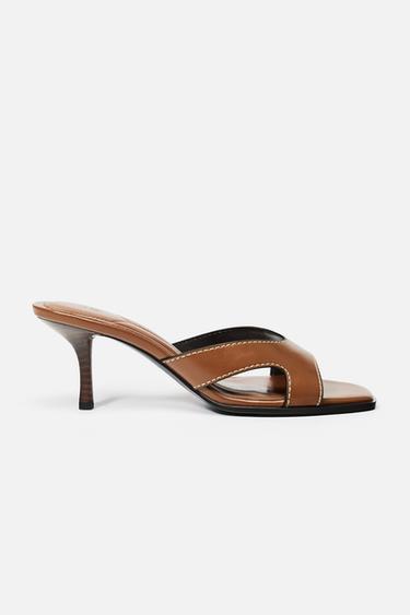 Zaras HÖGKLACKADE SANDALER MED SÖMMAR - Brun