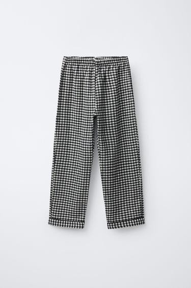 6-14 ANS/ PYJAMA À CARREAUX VICHY - Noir / Écru de Zara - Image 3