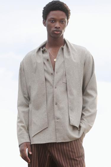 SOBRECAMISA FOULARD LIMITED EDITION - Vigoré grisa, Zara-rena