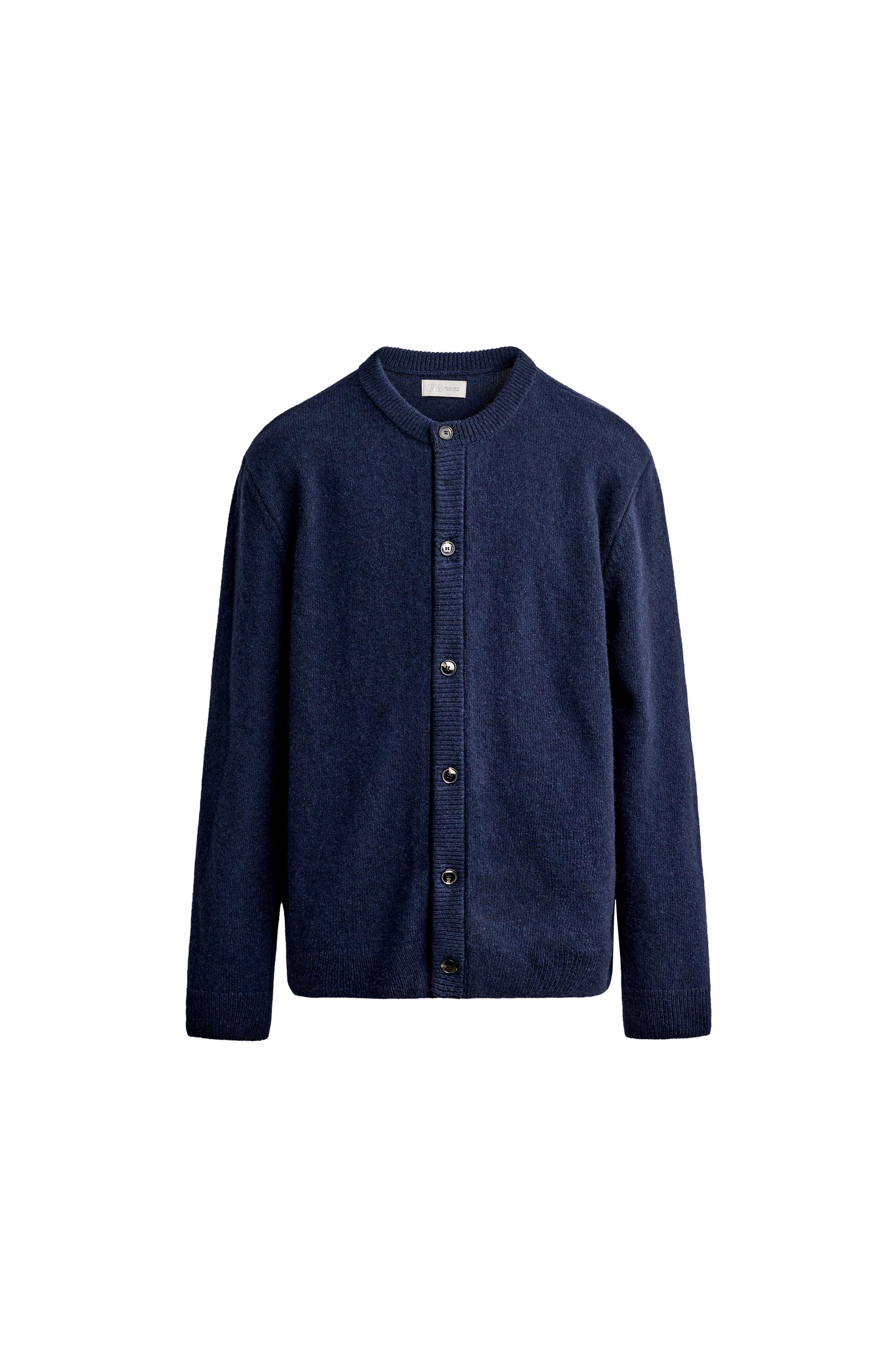 CÁRDIGAN REGULAR FIT MEZCLA LANA