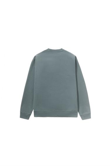 SWEAT CREW NECK AVEC POCHE - Bleu / Gris de Zara