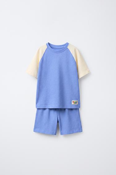 1 1/2-6 JAHRE/ SCHLAFANZUG MIT STRUKTURMUSTER UND ETIKETT - Blau von Zara - Bild 0