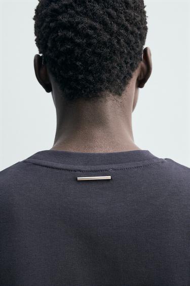 SWEAT RELAXED FIT STRUCTURÉ CÔTELÉ - Bleu de Zara - Image 6