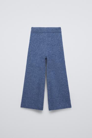 PANTALÓN CULOTTE PUNTO - Azul profundo de Zara - Imagen 0