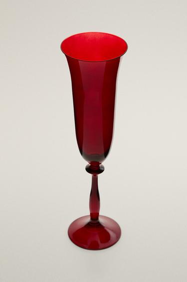 CHRISTMAS FLUTE GLASS — Red 2