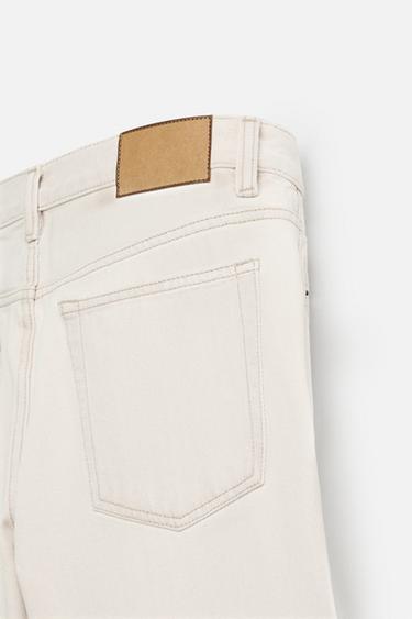 REGULAR STRAIGHT-LEG JEANS - Ecru by Zara - Image 9