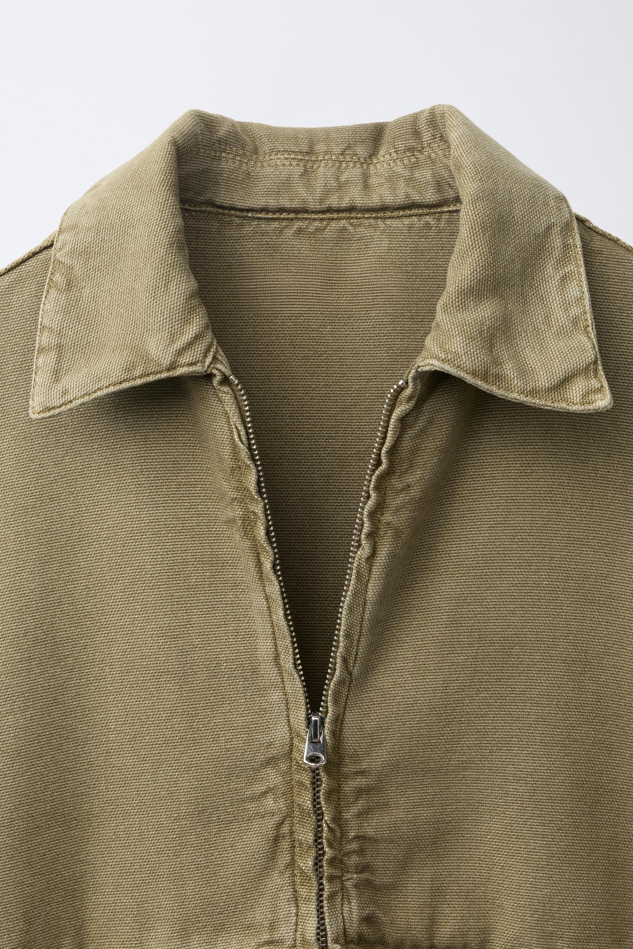 Детские рубашки Zara WASHED EFFECT TWILL OVERSHIRT — фото 3