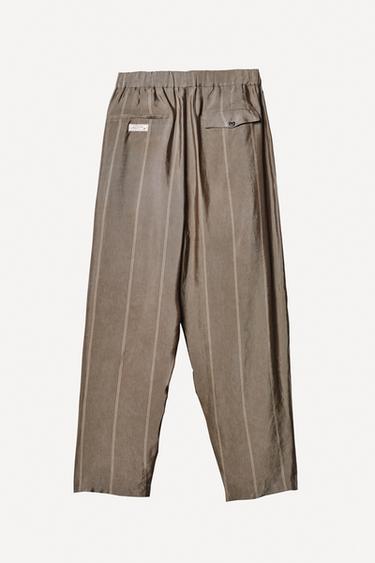 PANTALON JACQUARD CUPRO WILLY CHAVARRIA X ZARA - Vert gris de Zara - Image 4