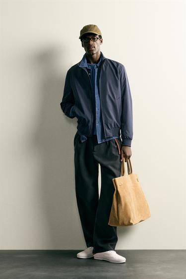Zara WATER REPELLENT TECHNICAL JACKET - navy