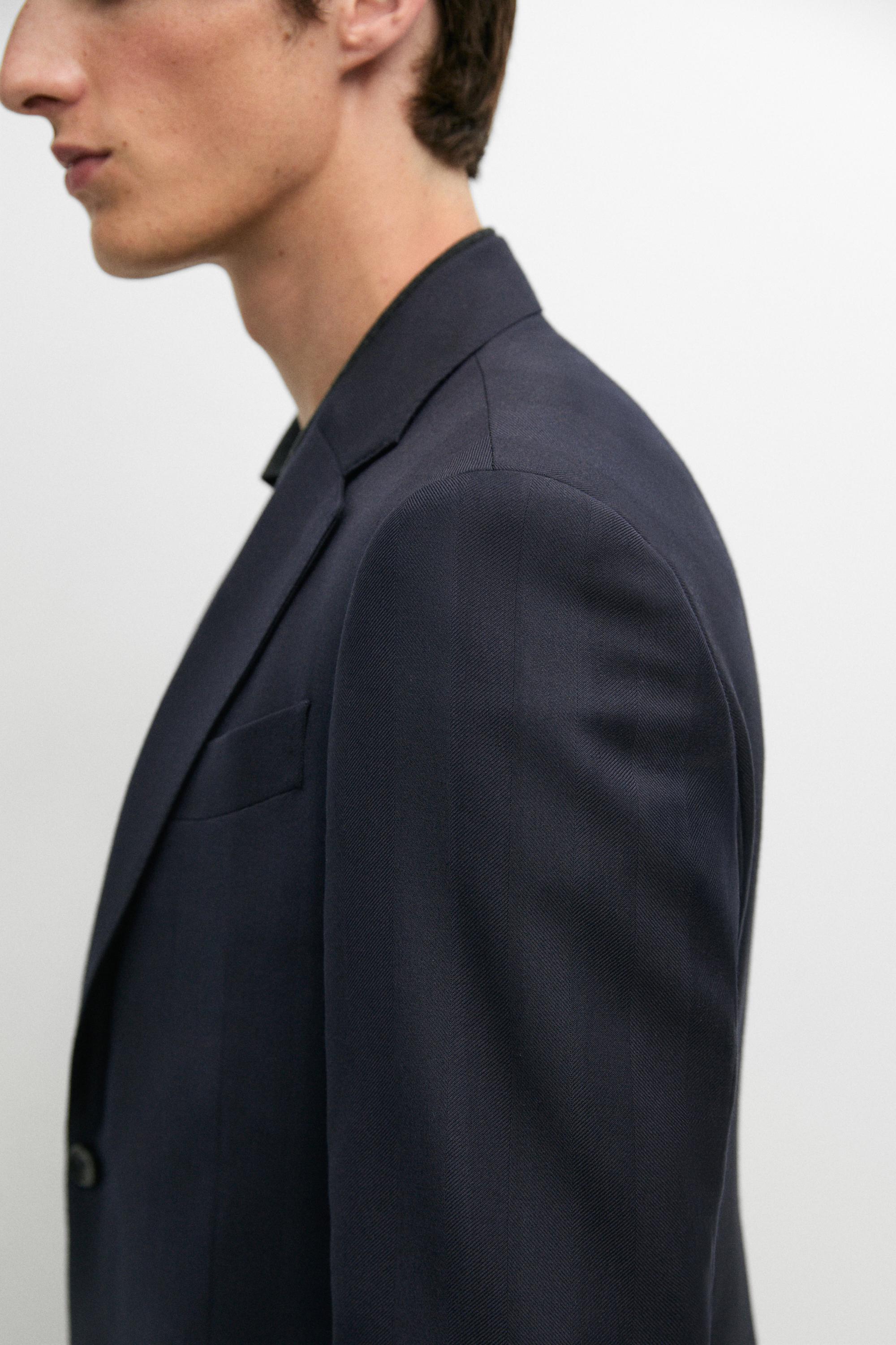 Veste de costume à chevrons