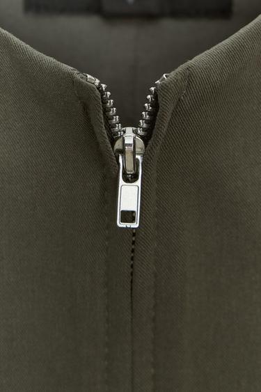 TOP EN COTON ÉLASTIQUE À POCHES - Kaki foncé de Zara - Image 6