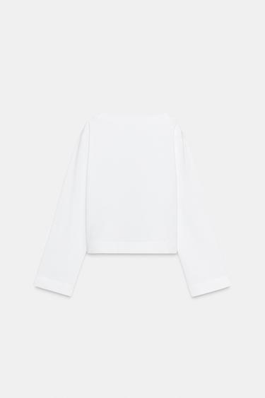 T-SHIRT COL BATEAU - Blanc de Zara - Image 5