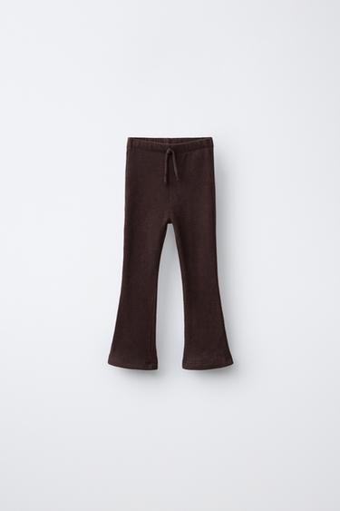 PANTALÓN FLARE SOFT TOUCH - Marrón oscuro de Zara