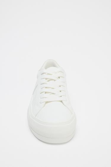 SNEAKERS WITH TOPSTITCH DETAIL - White by Zara - Image 5