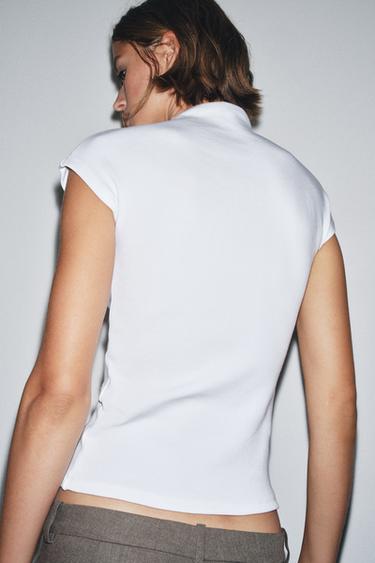TOP COL MONTANT - Blanc de Zara - Image 2