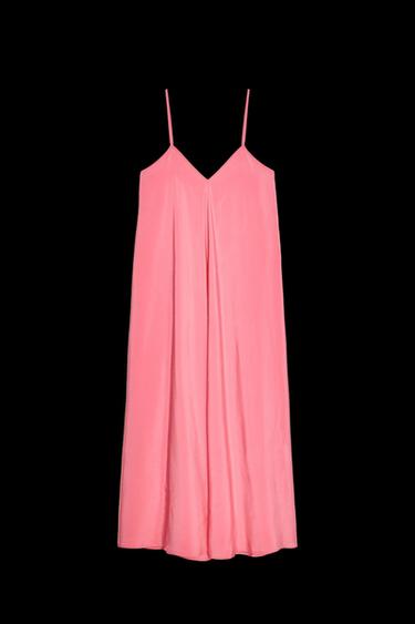 FLOWING MIDI DRESS - Chalk pink by Zara - Image 0