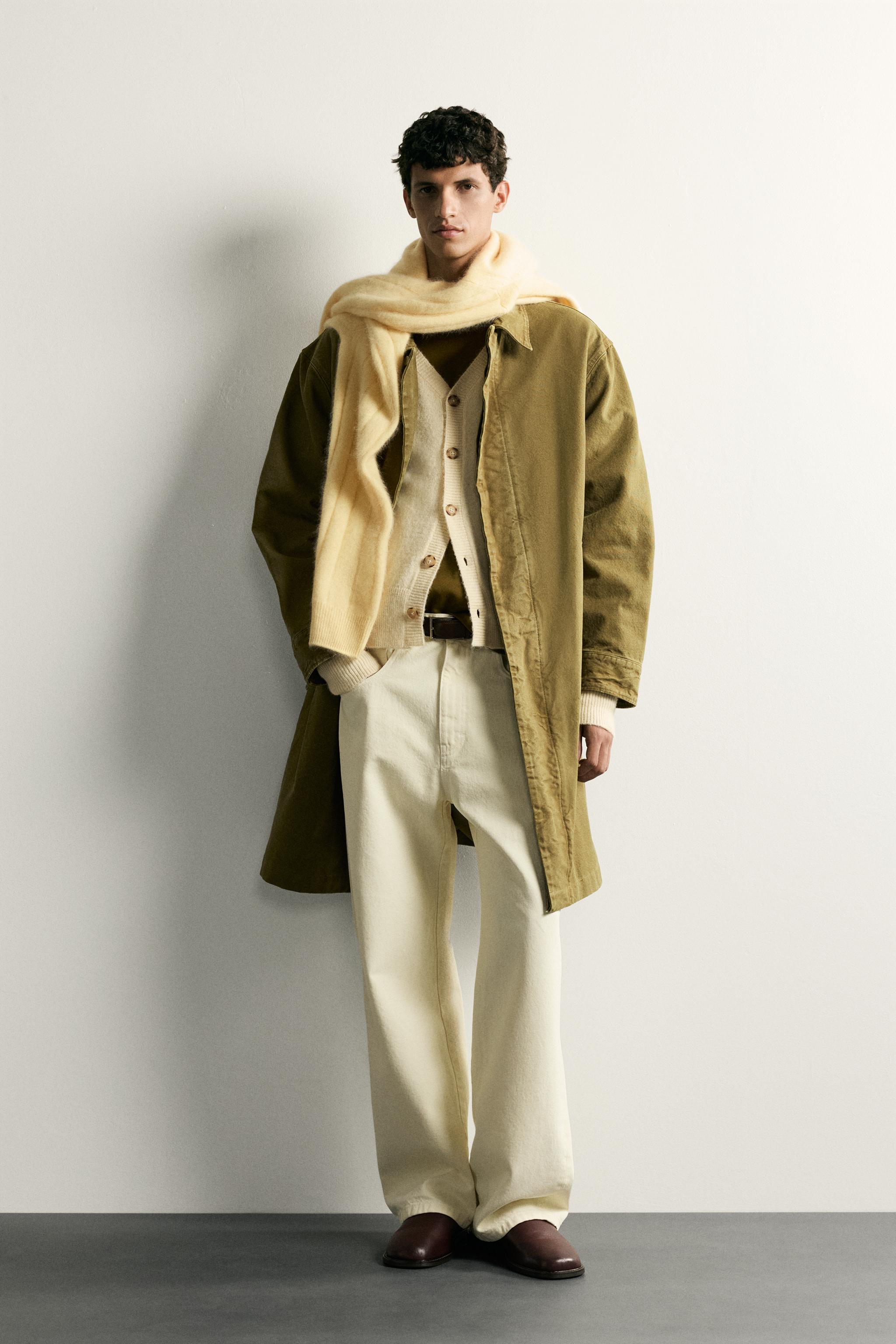 PARKA DENIM RELAX FIT - Azeite | ZARA Brasil