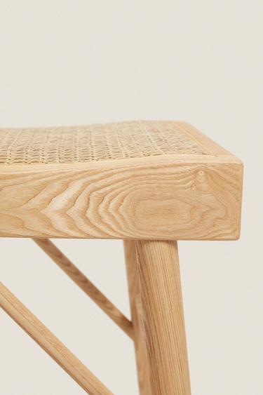 BANC BOIS ET ROTIN - Beige clair de Zara - Image 3
